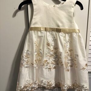 Fancy Cream and Gold Kids Dress
